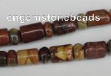 CPJ367 15.5 inches 5*8mm rondelle & 8*10mm tube picasso jasper beads