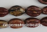 CPJ371 15.5 inches 10*18mm starfruit picasso jasper gemstone beads