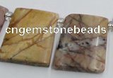 CPJ377 Top drilled 22*26mm trapezoid picasso jasper beads