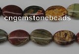 CPJ402 15 inches 12*16mm oval picasso jasper gemstone beads