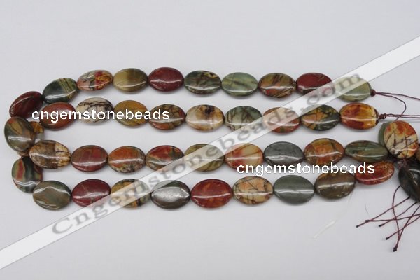 CPJ404 15 inches 15*20mm oval picasso jasper gemstone beads