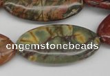 CPJ410 15 inches 20*40mm marquise picasso jasper gemstone beads