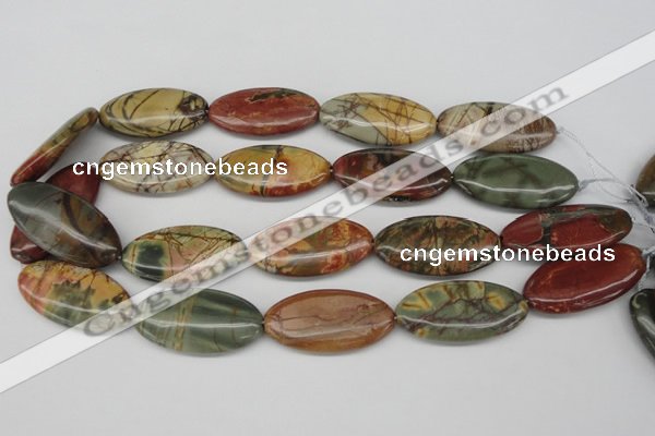 CPJ410 15 inches 20*40mm marquise picasso jasper gemstone beads