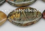 CPJ412 15 inches 25*40mm marquise picasso jasper gemstone beads