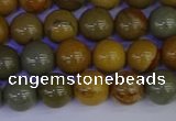 CPJ452 15.5 inches 8mm round wildhorse picture jasper beads