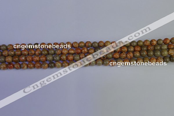 CPJ460 15.5 inches 4mm round African picture jasper beads