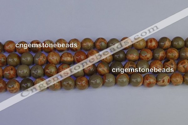 CPJ465 15.5 inches 14mm round African picture jasper beads