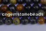 CPJ471 15.5 inches 6mm round black picasso jasper beads wholesale