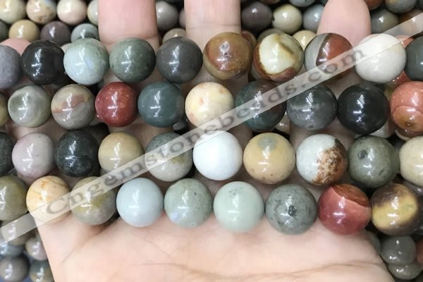 CPJ485 15.5 inches 14mm round polychrome jasper beads wholesale