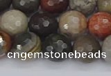 CPJ549 15.5 inches 10mm faceted round polychrome jasper beads