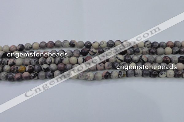 CPJ601 15.5 inches 6mm round purple striped jasper beads wholesale