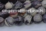 CPJ603 15.5 inches 10mm round purple striped jasper beads wholesale