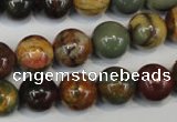 CPJ63 15.5 inches 12mm round picasso jasper gemstone beads