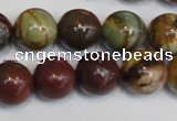 CPJ64 15.5 inches 14mm round picasso jasper gemstone beads