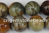 CPJ66 15.5 inches 18mm round picasso jasper gemstone beads