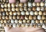 CPJ660 15.5 inches 8mm round picture jasper beads wholesale