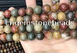 CPJ674 15.5 inches 12mm round picasso jasper beads wholesale