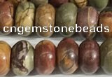 CPJ678 15.5 inches 5*8mm rondelle picasso jasper beads wholesale