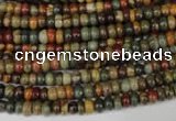 CPJ68 15.5 inches 2*4mm rondelle picasso jasper gemstone beads