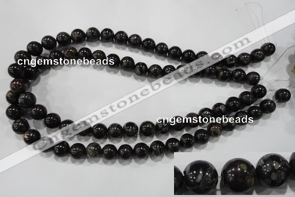 CPM03 15.5 inches 10mm round plum blossom jade beads wholesale