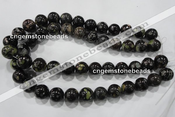 CPM05 15.5 inches 14mm round plum blossom jade beads wholesale