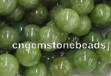 CPO05 15.5 inches 14mm round olivine gemstone beads wholesale