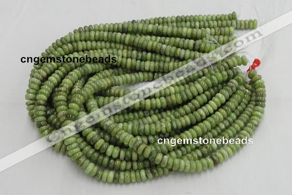 CPO06 15.5 inches 4*10mm rondelle olivine gemstone beads wholesale