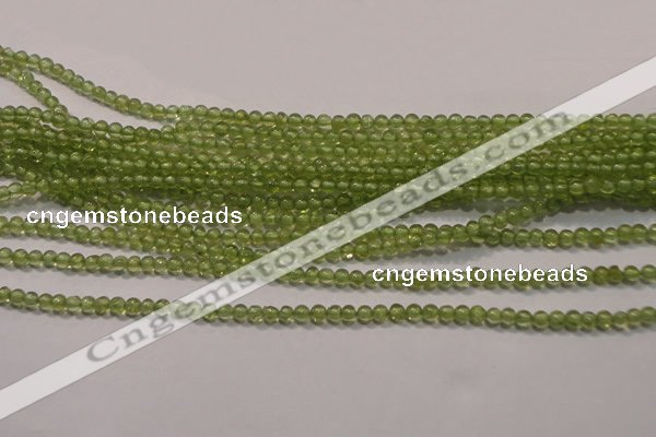 CPO100 15 inches 2mm round natural peridot beads wholesale