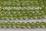 CPO101 15 inches 3mm round natural peridot beads wholesale