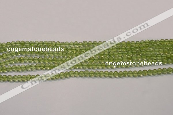 CPO101 15 inches 3mm round natural peridot beads wholesale