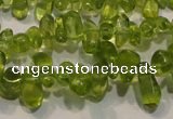 CPO115 Top-drilled 3*7mm teardrop natural peridot beads wholesale