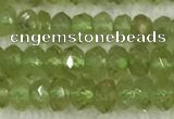 CPO118 15.5 inches 2*4mm faceted rondelle peridot gemstone beads