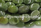 CPO12 15.5 inches 10*14mm oval olivine gemstone beads wholesale