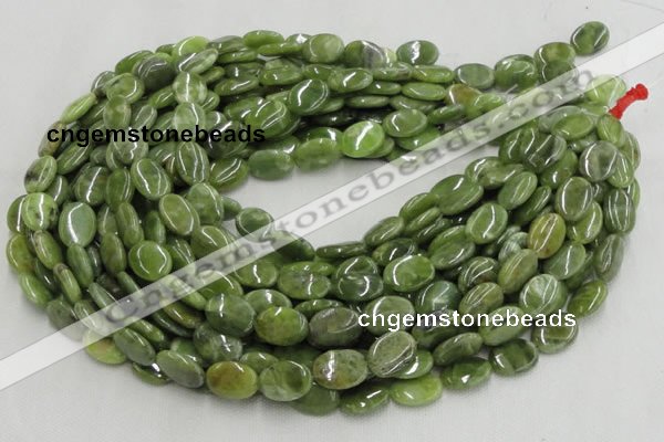 CPO12 15.5 inches 10*14mm oval olivine gemstone beads wholesale