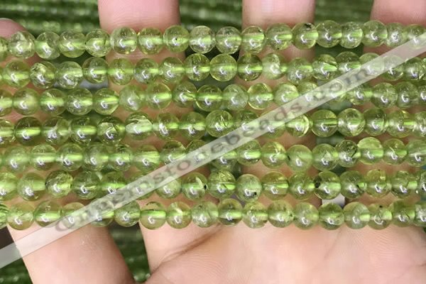 CPO130 15.5 inches 5mm round natural peridot beads wholesale