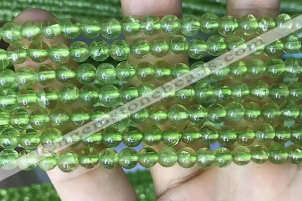 CPO131 15.5 inches 5mm round natural peridot beads wholesale