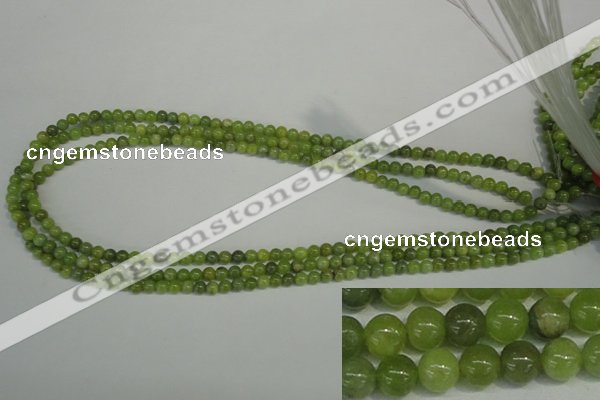 CPO20 15.5 inches 4mm round olivine gemstone beads wholesale