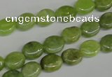 CPO32 15.5 inches 8*10mm oval olivine gemstone beads wholesale