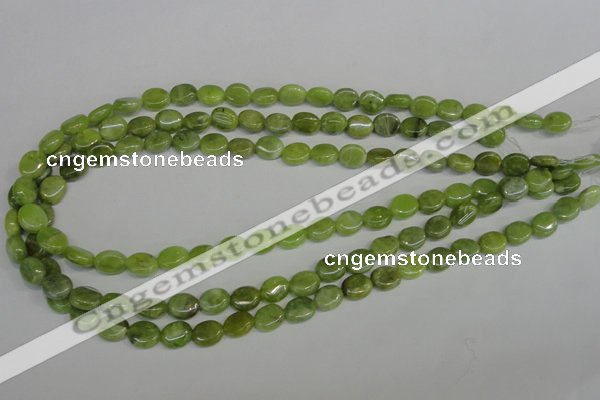 CPO32 15.5 inches 8*10mm oval olivine gemstone beads wholesale