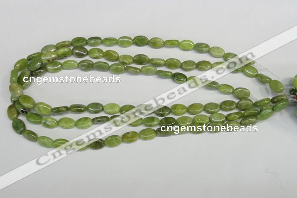 CPO33 15.5 inches 8*12mm oval olivine gemstone beads wholesale