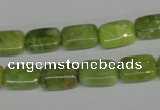 CPO35 15.5 inches 8*12mm rectangle olivine gemstone beads wholesale