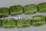 CPO37 15.5 inches 13*18mm rectangle olivine gemstone beads wholesale