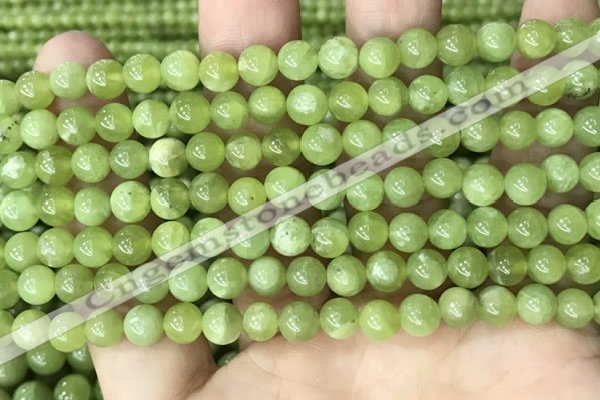 CPO44 15.5 inches 6mm round natural olivine gemstone beads