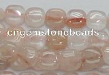 CPQ04 15.5 inches 10*10mm square natural pink quartz beads
