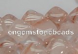 CPQ08 15.5 inches 15*15mm diamond natural pink quartz beads