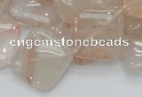 CPQ09 15.5 inches 20*20mm diamond natural pink quartz beads