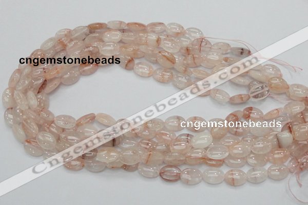 CPQ10 15.5 inches 10*14mm oval natural pink quartz beads wholesale