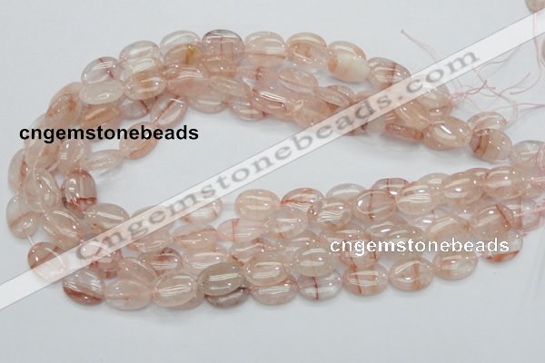 CPQ11 15.5 inches 13*18mm oval natural pink quartz beads wholesale