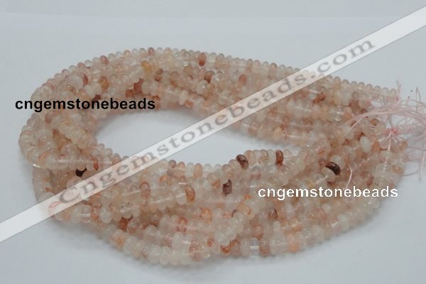 CPQ14 15.5 inches 5*8mm rondelle natural pink quartz beads