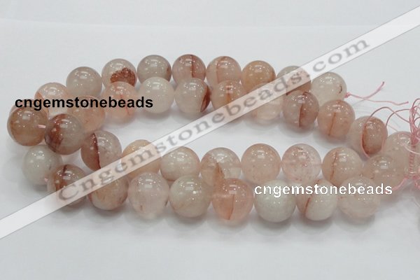 CPQ15 15.5 inches 20mm round natural pink quartz beads wholesale